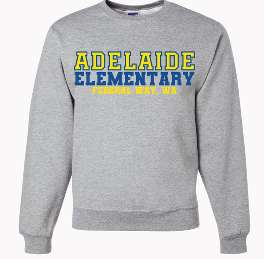 Adelaide Grey Crewneck Sweatshirt | Youth - Adult