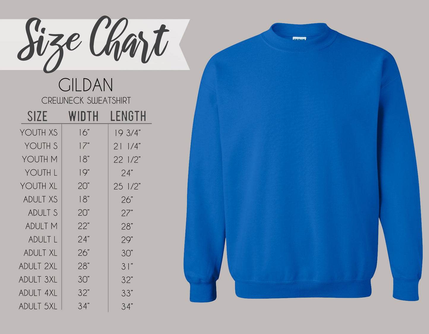 Adelaide Grey Crewneck Sweatshirt | Youth - Adult